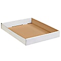 Partners Brand Corrugated Trays, 1 3/4"H x 12"W x 15"D, White, Pack Of 50