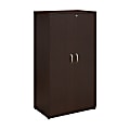 Bush Business Furniture Easy Office Wardrobe Storage Cabinet, 36"W, Mocha Cherry, Premium Installation