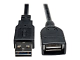 Eaton Tripp Lite Series Universal Reversible USB 2.0 Extension Cable (Reversible A to A M/F), Black, 10 ft. (3.05 m) - UR024010 1 thumbnail image