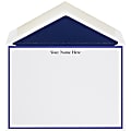 The Occasions Group Stationery Note Cards, 4 1/2" x 6 1/4"W, 30% Recycled, Flat, Midnight Border, White Matte, Box Of 25