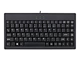 Adesso® AKB-110B EasyTouch USB/PS/2 Mini Keyboard, Black