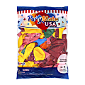 PartyMate USA Latex Helium Balloons, Assorted Colors, Pack Of 100