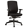 Lorell® Multifunction Mid-Back Chair, Fabric, Black 1 thumbnail image