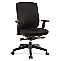 Lorell® Multifunction Mid-Back Chair, Fabric, Black