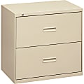 basyx by HON® 35"W x 18"D Lateral 2-Drawer File Cabinet, Putty