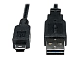 Eaton Tripp Lite Series Universal Reversible USB 2.0 Cable (Reversible A to 5Pin Mini B M/M), 6 ft. (1.83 m) - USB cable - mini-USB Type B (M) to USB (M) - USB 2.0 - 6 ft - molded - black