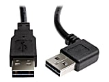 Eaton Tripp Lite Series Universal Reversible USB 2.0 Cable (Right/Left-Angle Reversible A to Reversible A M/M), 3 ft. (0.91 m) - USB cable - USB (M) to USB (M) - USB 2.0 - 3 ft - 90° connector, molded - black