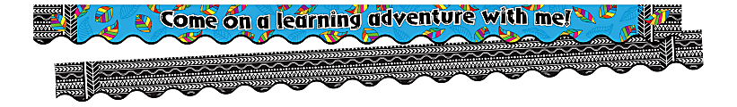 Barker Creek Scalloped-Edge Border Strips, 2 1/4" x 36", A Learning Adventure, Pre-K To College, 78' Of Trim 1 thumbnail image