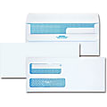 Quality Park No. 9 Double Window Security Tint Envelopes with Self-Seal Closure - Security - #9 - 3 7/8"x 8 7/8" - 24 lb - Adhesive - 250 Box - White 1 thumbnail image