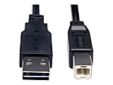 Eaton Tripp Lite Series Universal Reversible USB 2.0 Cable (Reversible A to B M/M), 6 ft. (1.83 m) - USB cable - USB Type B (M) to USB (M) - USB 2.0 - 6 ft - molded - black