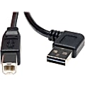 Eaton Tripp Lite Series Universal Reversible USB 2.0 Cable (Right/Left-Angle Reversible A to B M/M), 3 ft. (0.91 m) - UR022003RA 1 thumbnail image