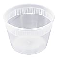 Pactiv DELItainer® Microwavable Container Combos, 0.5 Qt, Clear, Carton Of 240 Containers