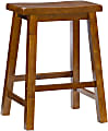 Powell Saddle Counter Stool, Honey Brown