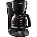 Mr. Coffee 12-Cup Coffeemaker, 12 5/8"H x 11 13/16"W x 8 7/16"D, Black