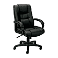 HON® Basyx VL131 Vinyl Ergonomic High-Back Executive Office Chair, Black