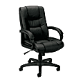 HON® Basyx VL131 Vinyl Ergonomic High-Back Executive Office Chair, Black 1 thumbnail image