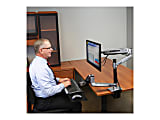 Ergotron® WorkFit-LX Desk Mount For Flat-Panel Display, Keyboard And Mouse, Polished Aluminum