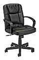 HON® Basyx Executive Pneumatic Ergonomic Bonded Leather Mid-Back Chair, Black
