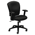 HON® Basyx HVL220 Fabric Mid-Back Task Chair, Black 1 thumbnail image