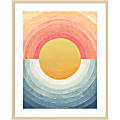 Amanti Art Retro Vibes Abstract Sun by Danhui Nai Wood Framed Wall Art Print, 33”W x 41”H, Natural