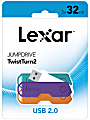 Lexar® JumpDrive® TwistTurn2 USB 2.0 Flash Drives, 32GB, Pack Of 3 Flash Drives, LJDTT2-32GABNA3 1 thumbnail image