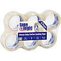 Tape Logic® #350 Industrial Acrylic Tape, 3" Core, 2" x 55 Yd., Clear, Case Of 6