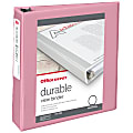 Office Depot® Brand 3-Ring Durable View Binder, 2" Round Rings, Pink 1 thumbnail image