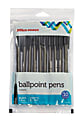 Office Depot® Brand Tinted Ballpoint Stick Pens, Medium Point, 1.0 mm, Black Barrel, Black Ink, Pack Of 10 1 thumbnail image