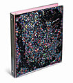 Office Depot® Brand Floating Glitter 3-Ring Binder, 1 1/2" Round Rings, Black 1 thumbnail image