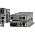 Omnitron iConverter 10/100M2 - Fiber media converter - 100Mb LAN - 10Base-T, 100Base-FX, 100Base-TX - 8903N1W 1 thumbnail image
