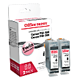 Office Depot® Brand Remanufactured Black Ink Cartridges Replacement For Canon® PGI-5 BK, Pack Of 2, ODPGI-5BK