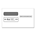 ComplyRight® Double-Window Envelopes For W-2 Laser And Continuous Tax Forms, 5-5/8" x 9-1/4", Self-Seal, White, Pack Of 50 Envelopes