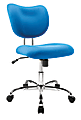 Brenton Studio® Jancy Mesh Low-Back Fabric Task Chair, Blue/Chrome
