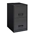 Realspace® 18”D Vertical 2-Drawer File Cabinet, Charcoal