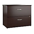 Bush Business Furniture Office-in-an-Hour 35-2/3"W x 23-1/3"D Lateral 2-Drawer File Cabinet, Mocha Cherry, Standard Delivery 1 thumbnail image