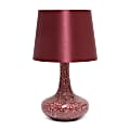 Simple Designs Mosaic Table Lamp, 14 1/4"H, Red Shade/Red Base