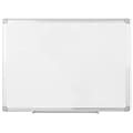 MasterVision® Earth Maya Platinum Magnetic Dry-Erase Whiteboard, Porcelain, 48'' x 96'', Pure White, Aluminum Frame 1 thumbnail image