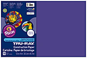 Tru-Ray® Construction Paper, 50% Recycled, 12" x 18", Purple, Pack Of 50