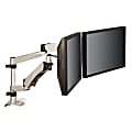 3M™ Easy-Adjust Dual-Monitor Mounting Arm For Flat-Panel Displays, Silver/Black