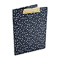 Realspace® Paperboard Clipboard Padfolio, Navy Floral