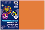 Tru-Ray® Construction Paper, 12" x 18" 50% Recycled, Pumpkin, 50 Sheets
