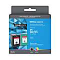 Office Depot® Brand Remanufactured Black And Tri-Color Ink Cartridge Replacement For HP 92, 93, Pack Of 2 1 thumbnail image