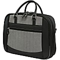 Mobile Edge ScanFast Carrying Case (Briefcase) for 16" Ultrabook - Black, White - Koskin Body - Herringbone - Checkpoint Friendly - Shoulder Strap - 13.5" Height x 17" Width x 5" Depth