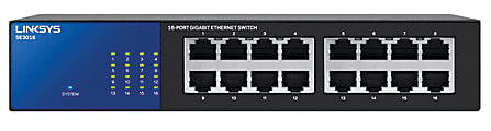 Linksys 16-Port SE3016 Gigabit Ethernet Switch