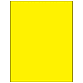 Tape Logic® Permanent Labels, LL185YE, Rectangle, 8 1/2" x 11", Fluorescent Yellow, Case Of 100