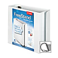 Cardinal® Freestand™ Easy-Open ClearVue™ Locking 3-Ring Binder, 3" Slant Rings, White