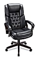 Realspace® Caldwell Executive Bonded Leather High-Back Chair, Black