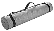 Mind Reader PVC Yoga Mat, 1/4"H x 24"W x 68"D, Gray 1 thumbnail image