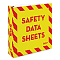 Avery® Preprinted Safety Data Sheet 3-Ring Binder, 2" Rings, Yellow/Red