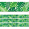 Creative Teaching Press® EZ Borders, Tropical Leaves, 48’ Per Pack, Set Of 3 Packs